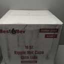 Burgundy Ripple Hot Cups - 16 Oz - Paper, Case Of 200, 4 Packs X 50 - For Coffee, Tea, Cafes & Breakrooms, Large