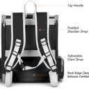 Cat Backpack Carrier, Pet Carrier Backpack with Kitten Wand Feather Toy for Medium Small Dog Cat Puppy Kitty Bunny up to 15lbs, Large Ventilated Mesh Cat Bookbag for Travel Walking Outdoor Use (Black) 12.6"x11.4"x16.5"