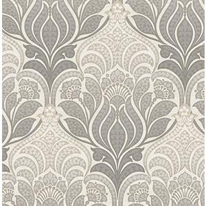 NuWallpaper NU2396 Grey Charisma Peel & Stick Wallpaper , Gray