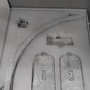 Semlos Half Moon Light for Nail Desk with 5 Phone Stands, Knob Controller, Foldable Nail Desk Lamp for Manicure & Handicraft, White