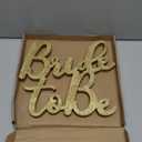 CroBlissful Bride to Be Wooden Sign Gold Shining Bridal Shower Table Decor for Batcholette Party Table Centerpieces Photo Booth Props Background for Wedding Party Anniversary Supplies