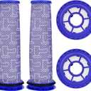 Ball Animal 3 Filter Replacement for Dyson DC41 DC65 DC66 UP13 UP20 UP30 Ball Animal 2 Ball Animal 3, Multi Floor Vacuum, Compare Part# 920769-01 & 920640-01, 2 Post-Motor + 2 Pre-Motor Filters