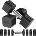22LBS Adjustable Dumbbells Set, Adjustable Weight Dumbbells with 4 Levels 4.4lb, 6.6lb, 8.8lb, 11lb, Hand Weights Sets for Women/Men Home Gym Full Body Workout (Black)
