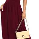 LILBETTER Women Sleeveless Deep V Neck Loose Plain Long Maxi Casual Dress (Small, 01 Wine Red)