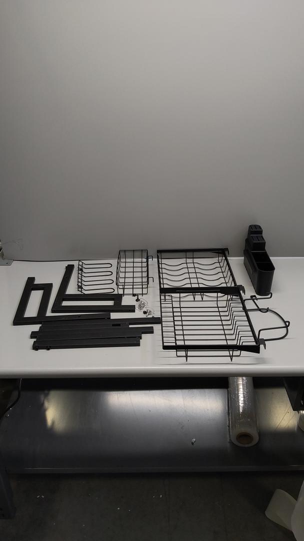 Dish Drying Rack 3 Storage Spots ( Black )