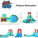 Action Air Inflatable Waterslide, Bounce House with Slide for Wet and Dry, Kids Backyard Waterpark for Summer Fun, Water Gun & Splash Pool for Age 3-8, Love for Kids