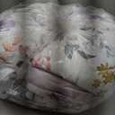 DJY White Comforter Set Queen Size, 7 Piece Floral Comforter Set with Sheets Elegant Flower Print Bed in a Bag Soft Microfiber Complete Bedding Set for All Season | Breathable material
