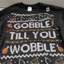 Ugly Thanksgiving Sweater Funny Gobble Wobble Sweatshirt Sweatshirt L, Black