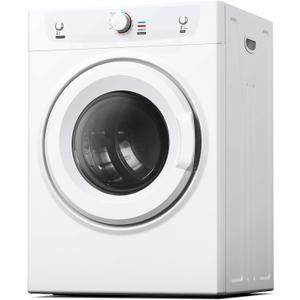 Euhomy Dryer, 1500W Clothes Dryer with Stainless Steel Tumbler, 3.52 Cu. Ft. portable clothes dryer with Exhaust Hose for Home, Apartment, White