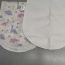 TILLYOU Waterproof Changing Pad Liners 6 Pack, 100% Cotton Reusable Cloth Diaper Liners, Dinosaur 13x27