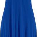 pinziko Women's Summer Swimsuit Beach Dress Bathing Suit Cover Up Vacation Fringe Dresses (Blue)