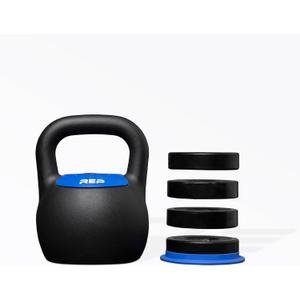 Rep Fitness Adjustable Kettlebell with Matte Powder Coating  Quickly Select From Multiple KG or LB Weight Options for HIIT and Cross-Training Workouts