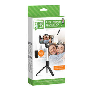 ReTrak Bluetooth 2-in-1 Tripod Selfie Stick - Black