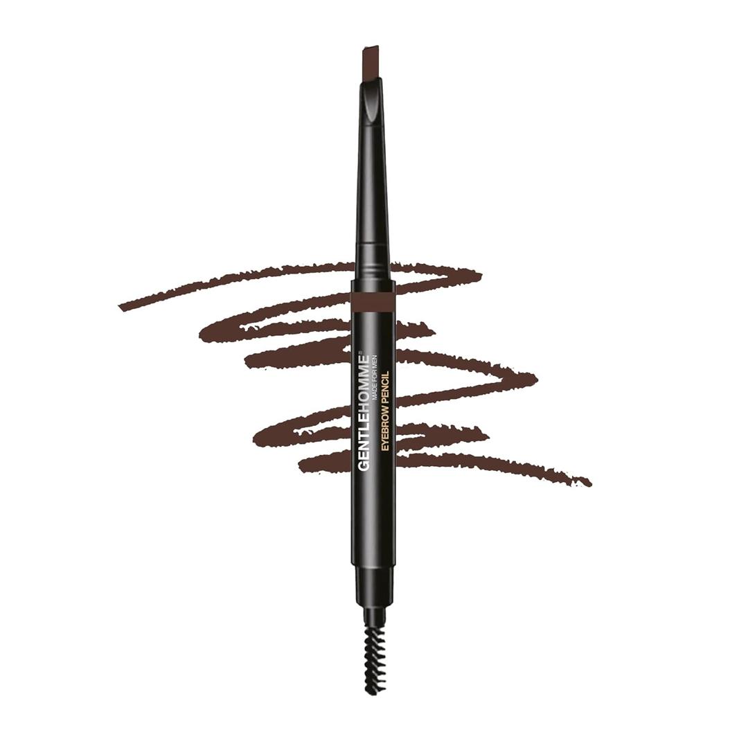 Gentlehomme - Men's Brow Pencil - 2-in-1 Brow Brush & Lead Pencil - Shape, Define & Fill In Eyebrows - Ultra-Thin - Long-Lasting Dark Brown