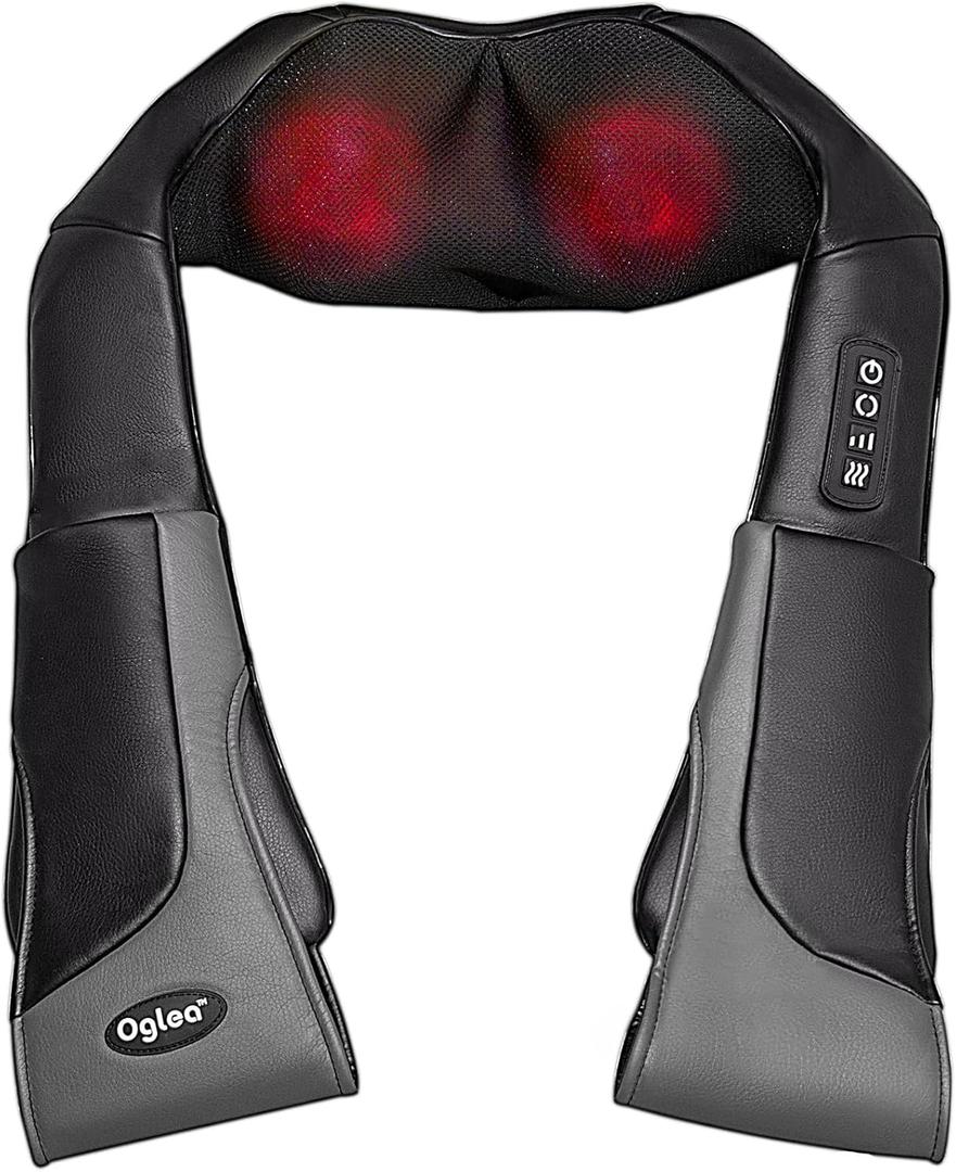 Shiatsu Neck and Back Massager, Electric Deep Tissue Kneading Neck and Shoulder Massage for Muscle Pain Relief with Heat, Use for Home Office Car, Gifts for Family Friends