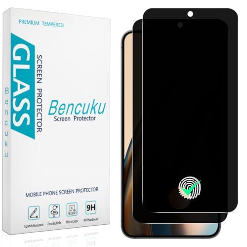 Bencuku 2 Pack Privacy Screen Protector for Samsung Galaxy S24 FE Anti Spy Private Tempered Glass, Support Fingerprint Unlock, Anti Scratch, Bubble Free