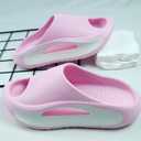 Kids Cloud Slides Boys Girls Comfy Pillow Slippers Summer Beach Sandals Non-Slip Thick Sole Slippers for Indoor Outdoor (Pink)