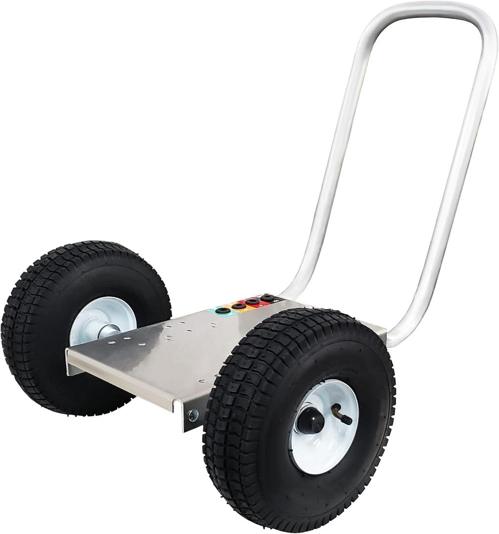 Ultimate Washer Professional Pressure Washer Cart Frame with Wheels and Push Handle (10 x 15, Silver)