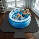 Nisorpa 1/2" Extra Thick Hot Tub Mat for Inflatable Tub 85 in Hot Tub Pad Tub EVA Foam Padding Flooring Protector Non Slip Pool Pad for Indoor Outdoor Inflatable Hot Tub Accessories