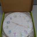 HZDHCLH Kid Wall Clocks Battery Operated,12 Inch Silent Non Ticking Modern Wall Clock for Nursery Kids Room Living Room Bedroom Kitchen Office Classroom Decor (Gradient)