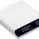 Normcore Espresso Scale V3, Pour Over Drip Coffee Scale, Pocket Barista Scale with Timer, Anodized Aluminum Body with Back-Lit LCD Display, White