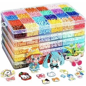 26000 48-Color 2.6mm Fuse Beads Set, Includes All Tools, Suitable for Craft Enthusiasts