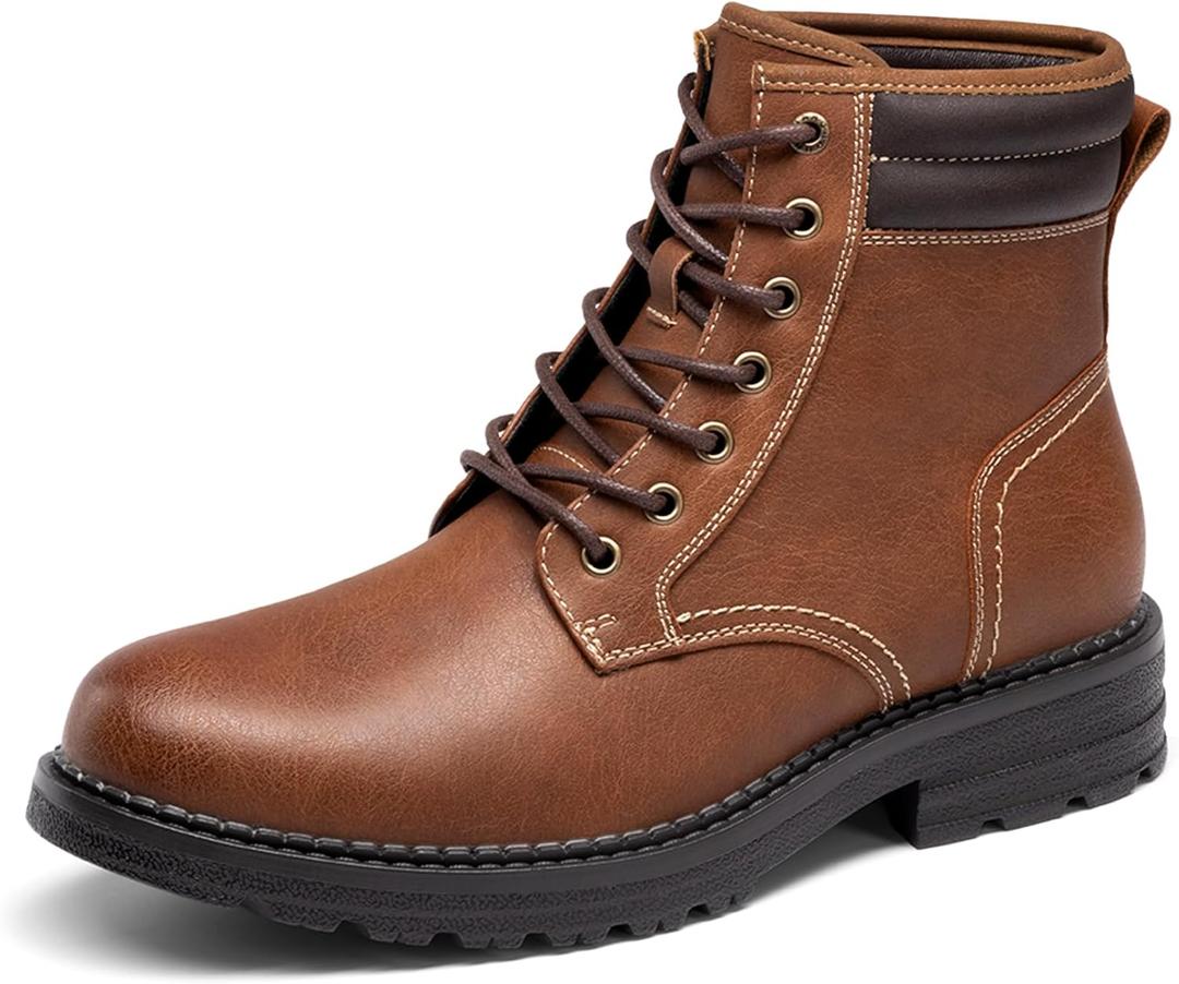 Bruno Marc Men's Dress Oxford Fashion and Comfort Ankle Lace Up Boots (10.5, Brown)