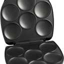 IMUSA 6 Slot Electric Arepa Maker with Temperature Control, Matte Black