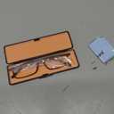 EYEGUARD Thin Lightweight Blue Light Reading Glasses with Portable Case Slim Mini Pocket Compact Small Readers for Women Men