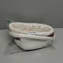 Feagar Banneton Bread Proofing Basket Set - 2 Pack Oval Cotton Rope Bread Basket with Liners, Covers & Proofing Cloth for Artisan Bread Baking, Sourdough Bread Baking Supplies