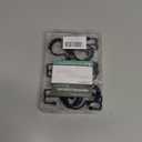 Titanker Shower Curtain Hooks Rings, Rust-Resistant Metal Double Glide Shower Hooks for Bathroom Shower Rods Curtains, Set of 12 Hooks - Navy Blue