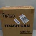 TIPGO Slim Bathroom Can with Lid Soft Close, 6 Liter / 1.6 Gallon Stainless Steel Garbage Can with Removable Inner Bin, Step Pedal Bin, Small Cans for Bedroom, Office, Kitchen (Grey)