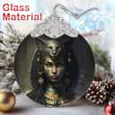 Christmas Ornament, Christmas Decoration, Stained Glass Christmas Tree Ornaments, Christmas Ornaments Clearance, Xmas Gift for Friend Family Coworker - Egyptian Goddess Bastet