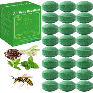 24 Pack Peppermint Oil Wasp & Bee Repellent, Keep Carpenter Bees, Hornets and Yellow Jackets Away from Patio, Yard, Garden, Outdoor, Natural Ingredients Wasp Deterrent Safe for Pets