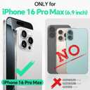 TUCCH Wallet Case for iPhone 16 Pro Max, [RFID Blocking] [4 Card Slots] Protective TPU Inner Shell, Shockproof Magnetic PU Leather Stand Flip Cover Compatible with iPhone 16 Pro Max, Klein Blue