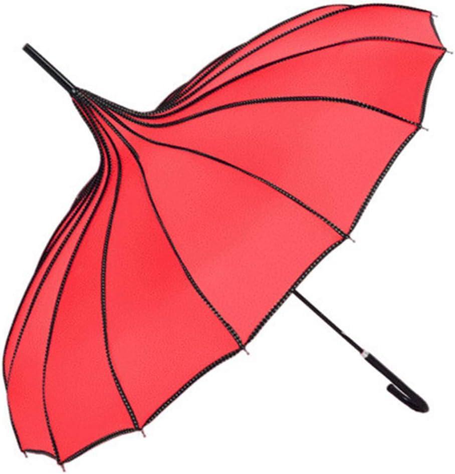 TopTie Pagoda Umbrella Parasol Bridal Wedding Umbrellas Sunproof Windproof, one size