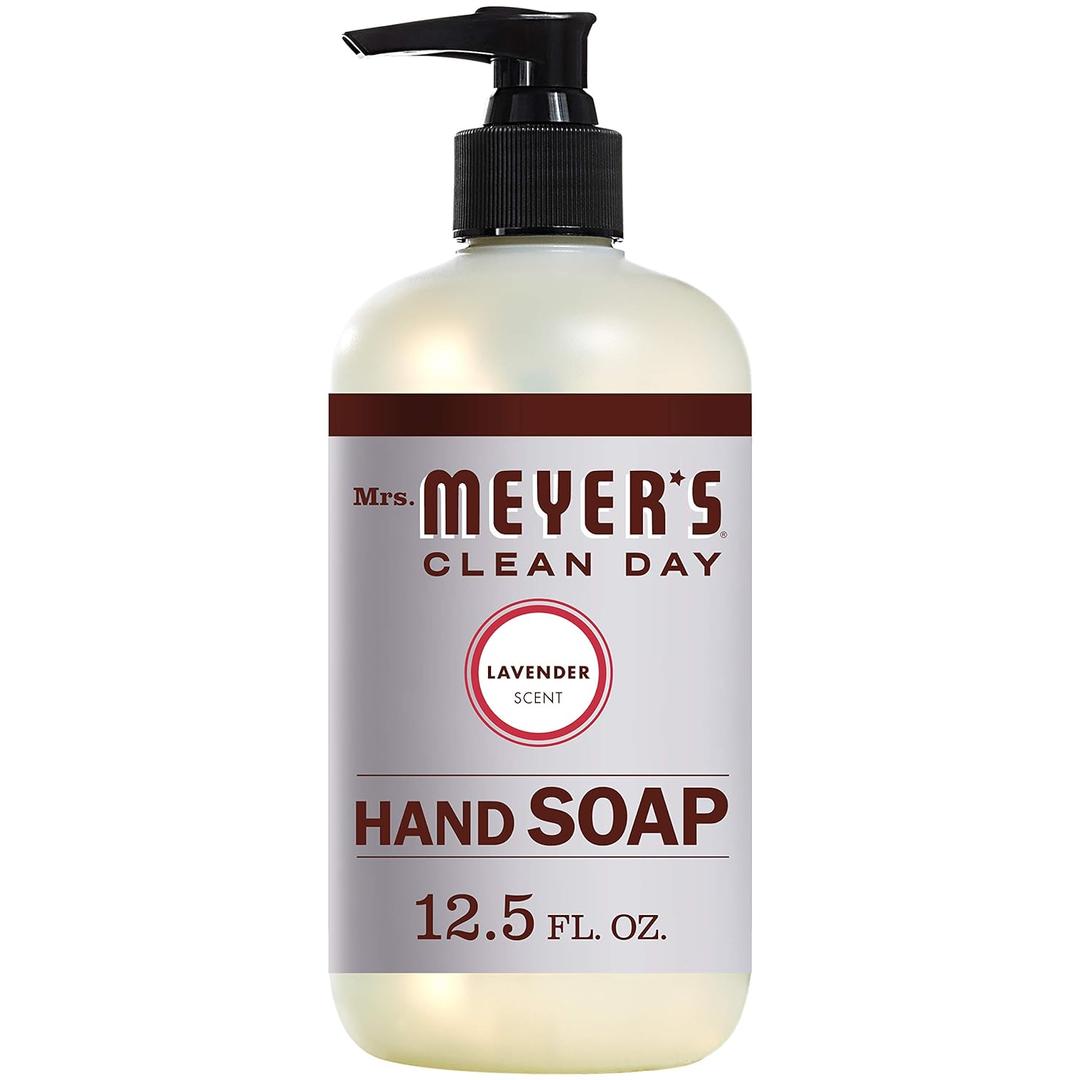 Mrs. Meyer's Hand Soap, Made with Essential Oils, Biodegradable Formula, Lavender, 12.5 Fl. Oz