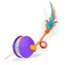 Interactive Cat Toys for Indoor Cats 4-in-1, Ball & Laser Pointer for Adults Cats with 3 Interchangeable Tails, Rechargeable Teasing Pet Toy for Kittens