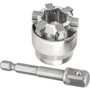 ginolmis 2Pcs Universal Socket Wrench, Adjustable 3/8" Grip Tool