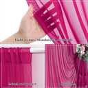 10 X 7 Feet Fuchsia Backdrop Curtains, 2 Panels Chiffon Backdrop Curtain Drapes, Chiffon Background Cloth, Fuchsia Background Curtains for Photoshoot, Birthday, Wedding, Party Decor