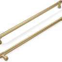 Khtumeware 6 Pack Champagne Bronze Cabinet Pulls - 10 Inch (256mm) Center to Center Heavy Duty Handles for Cabinets and Dressers - Satin Brass Finish