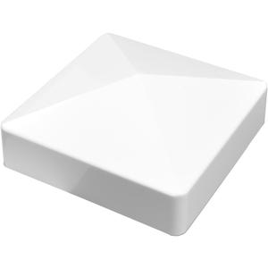 Weatherables 6x6 Post Cap  Weatherproof Premium Outdoor Vinyl Post Cover for Lasting Durability and Easy Installation on Vinyl Decks, Patios, Porches, or Mailbox Posts (External, White)