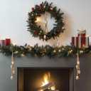 Christmas Bells Vintage Hanging Decorative: Gold Bells Decor with Jute Hanging Rope - Metal Cow Bells Christmas Decor for Christmas Wreath Garland Tree Wedding Party Door Staircase Railings (Glossy Gold - 4 Bells Set)