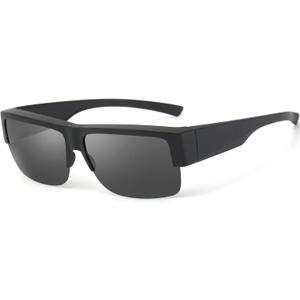 CAXMAN Fit Over Glasses Sunglasses for Men & Women Polarized Lens 100% UV Protection