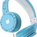 Tonies Foldable Wired Headphones for Kids - Comfortably Designed to fit On-Ear - Works with Toniebox 1 and All 3.5mm Devices - Light Blue