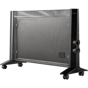 Space Heater for Indoor Use Large Room, 1500W Infrared Electric Room Heater for Bedroom Office, Overheating & Tip-Over Protection (Black)