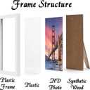 6 Sets 9x12 Picture Frame, Frames for 9 x 12 Canvas Collage Photo Poster Certificate Wall Gallery, High Transparent Horizontal Vertical White 9 by 12 Inches