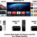 Universal Replacement Remote for Apple TV 4K/ Gen 1 2 3 4/ HD A2843 A2737 A2169 A1842 A1625 A1427 A1469 A1378 A1218, No Voice Command Included