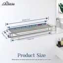 Alise Towel Rack,Towel Hanger Towel Shelf with Double Towel Bars for Bathroom Lavatory,32 Inch SUS 304 Stainless Steel Wall Mount Towel Holder,Polished Chrome