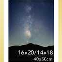 16x20 Picture Frame Gold with 14x18 Mat for 40 x 50cm Diamond Art Painting, Display Photo 14x18 with Mat or 16 x 20 Without Mat, Wall Hanging Large Frame with Plexiglass, Gold